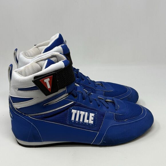 Title Boxing Box-Star Incite Elite Shoes Mens 11.5 Royal Blue White High Top - Picture 3 of 16